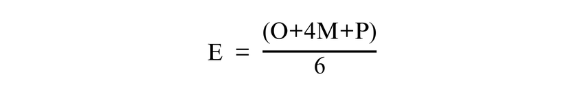 Formula for PERT